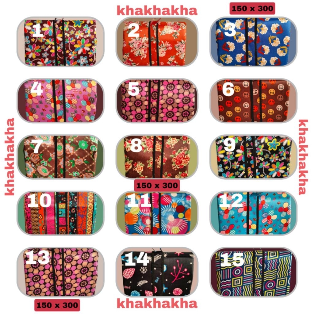 Tikar Lipat Mikrosatin Karpet Piknik 150 x 300