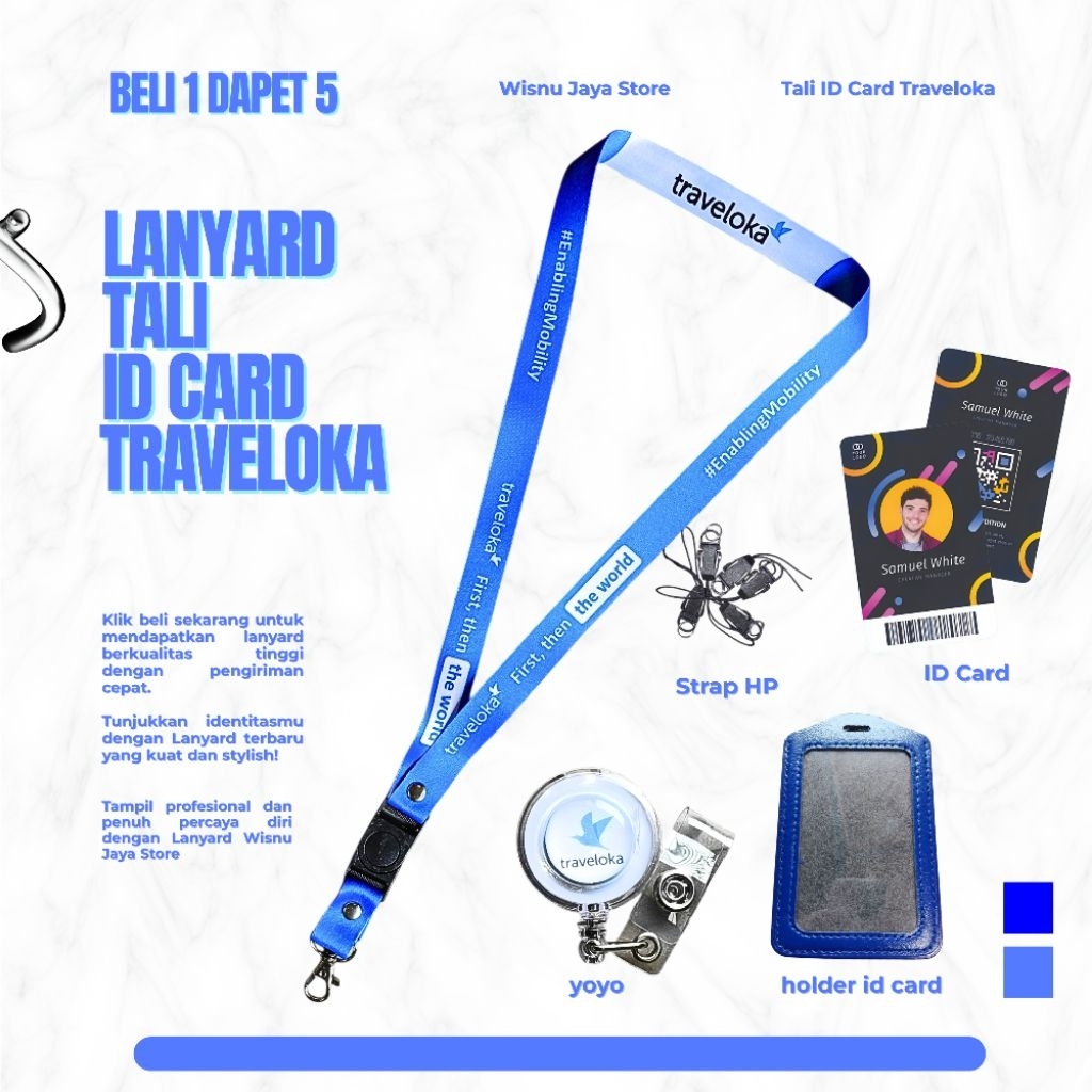 LANYARD TRAVELOKA / LANYARD TRAVELOKA TERMURAH BERKUALITAS!!! READY Stok!