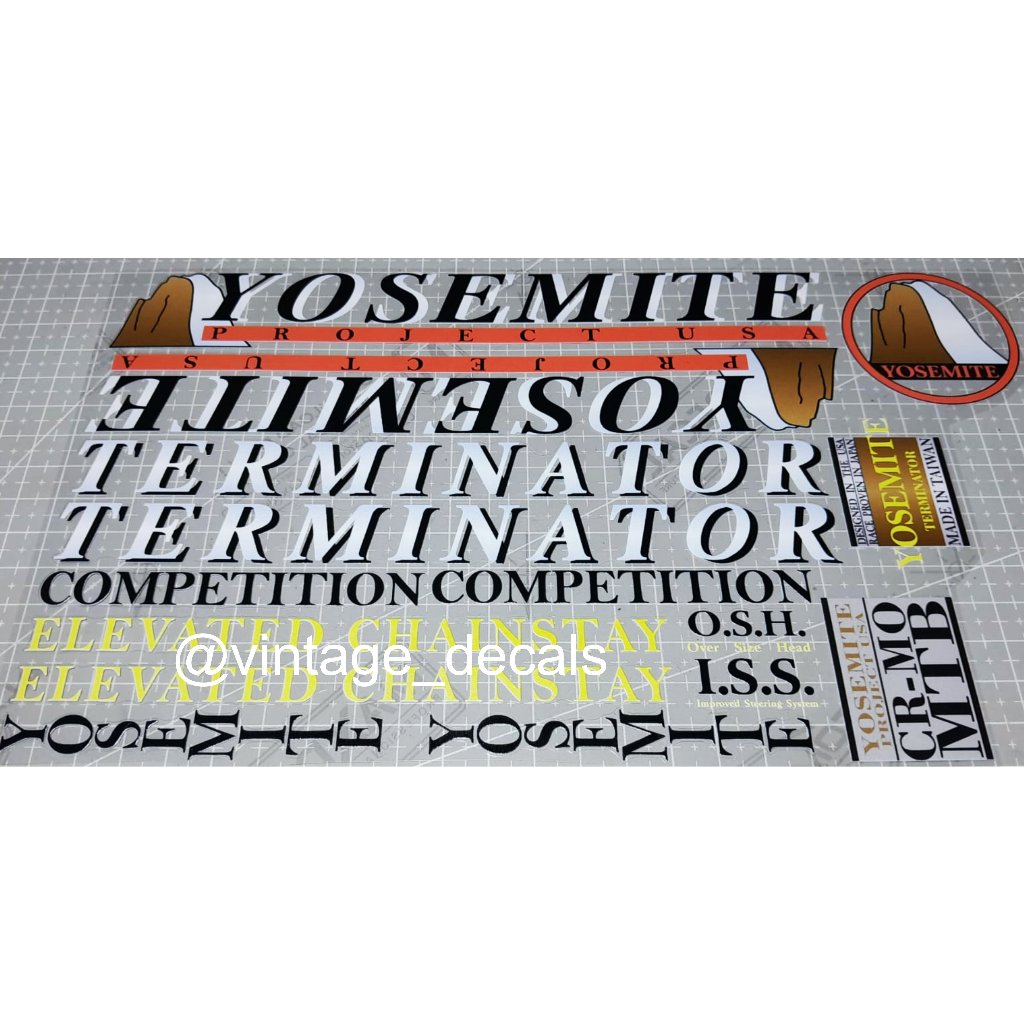 YOSEMITE TERMINATOR elevated decals replacement