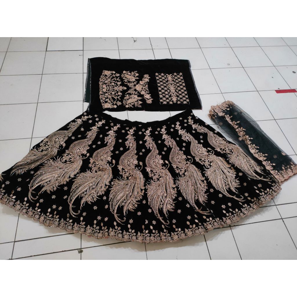lengga india, baju pengantin india, baju pesta india, Lengga merak( MASIH BAHAN)