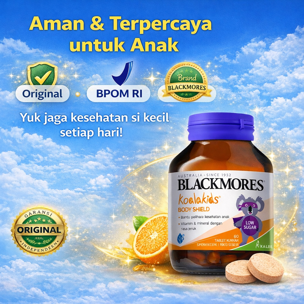 Blackmores Koala Body Shield Original Import | Vitamin Anak Imun Tubuh, Multivitamin Anak + Zinc & A