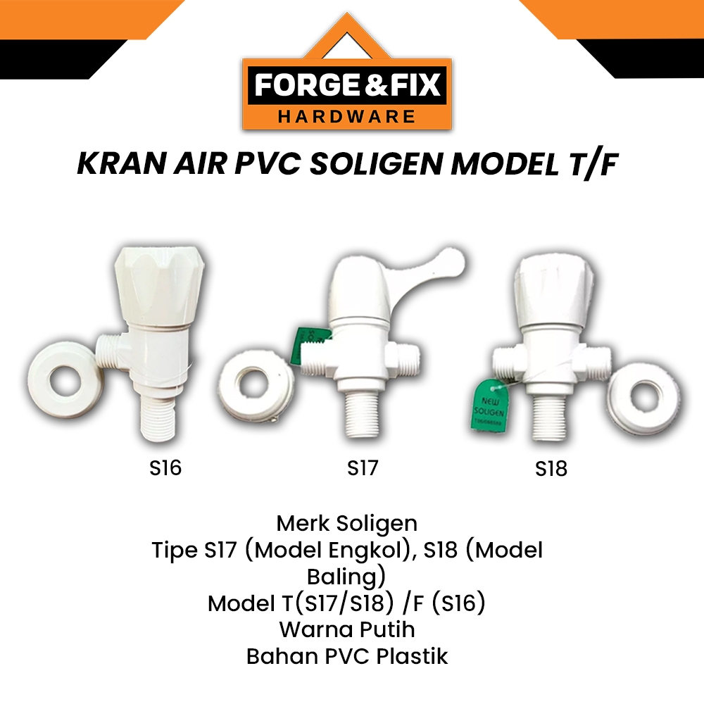 SOLIGEN Kran Air Shower PVC Plastik S16 S17 S18