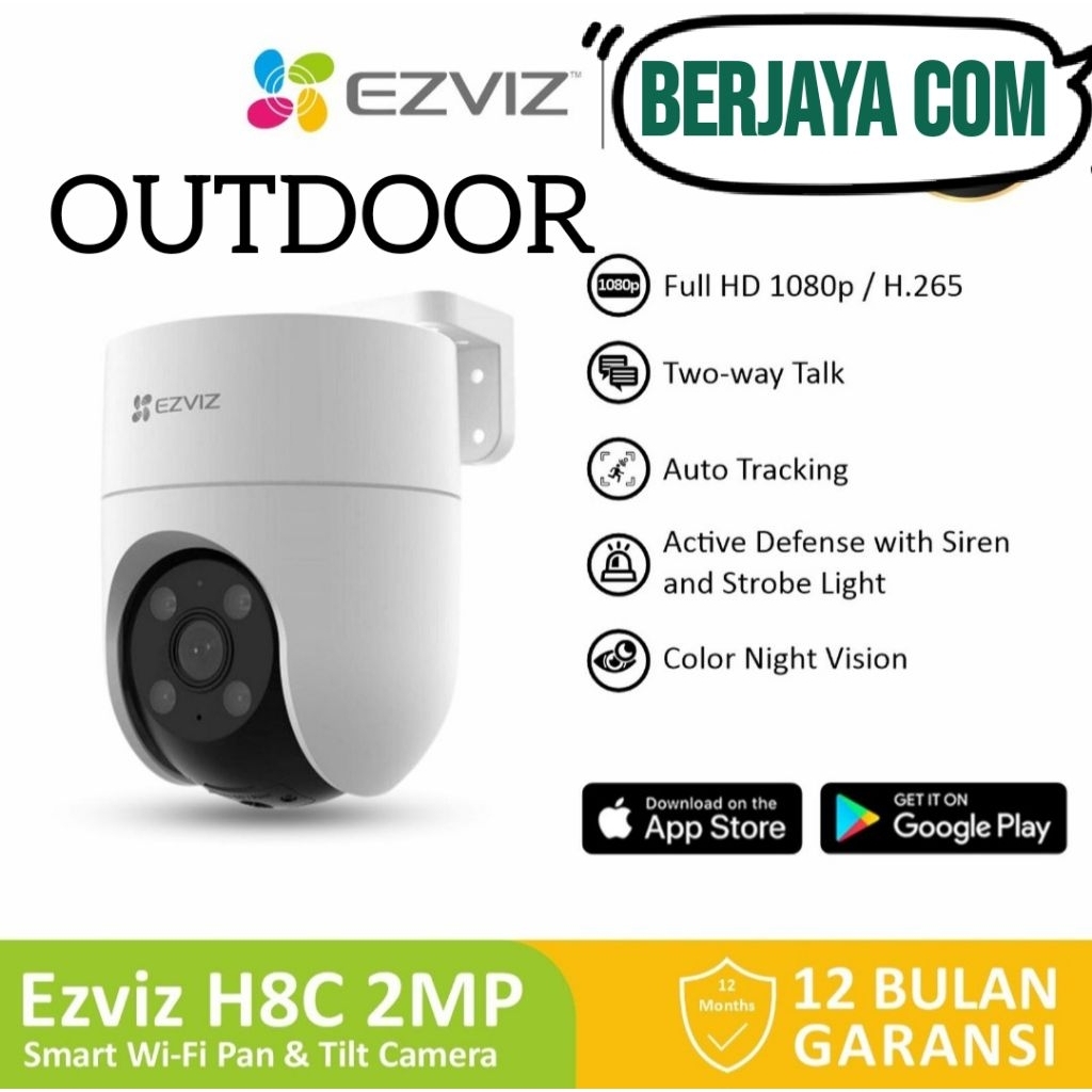 Ipcam Ezviz H8c 2mp Outdoor - Camera Cctv Outdoor Ezviz h8c