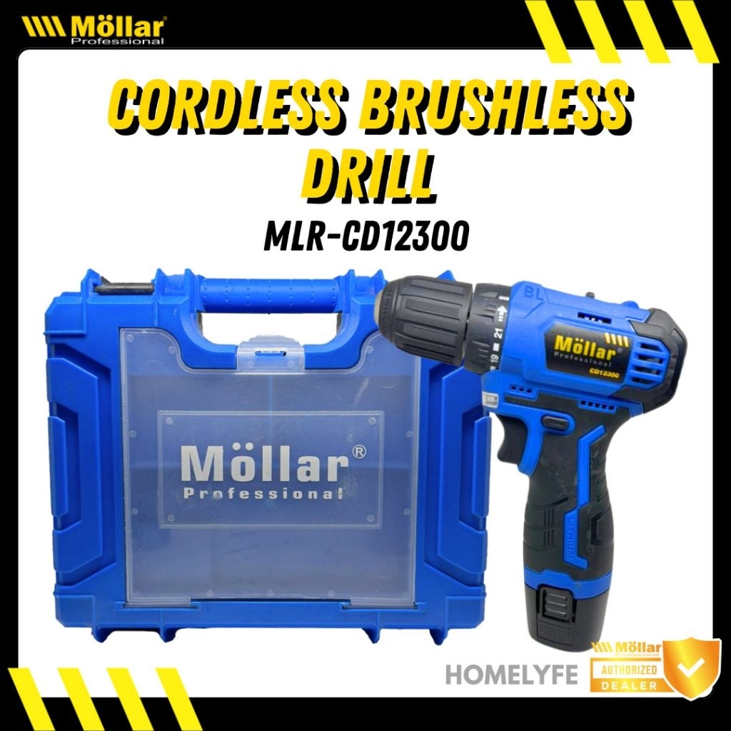 Mollar Bor Cordless Brushless Drill 12V Mollar MLR-CD12300
