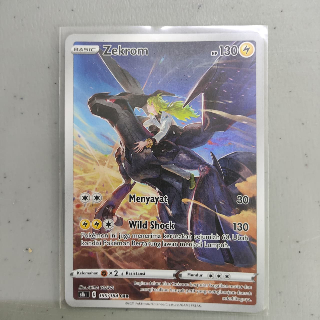Pokemon Indo Zekrom 195/184 CHR FOIL