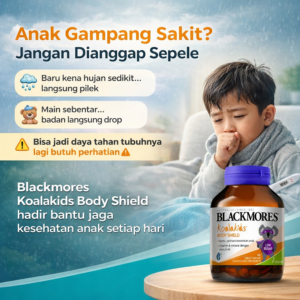 Blackmores Koala Body Shield Original Import | Vitamin Anak Imun, Daya Tahan Tubuh, Zinc, Multivitam