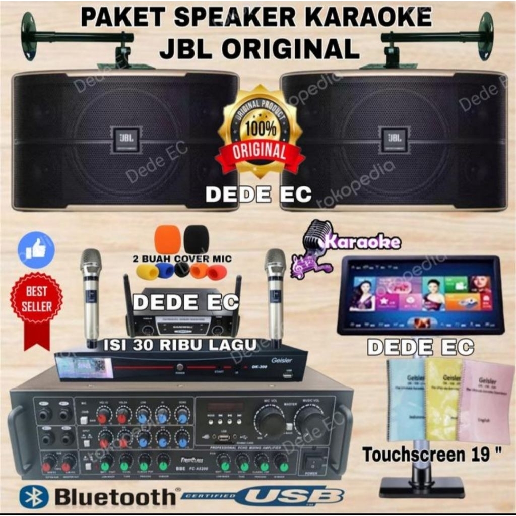 PAKET KARAOKE SPEAKER JBL PASSION 10 ORIGINAL(FULLSET KARAOKE)
