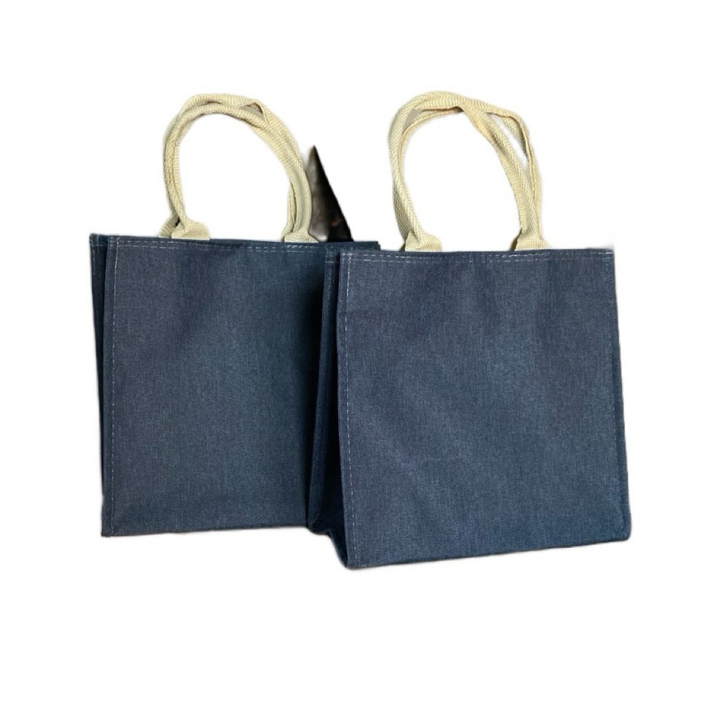 Tas Hamper Souvenir D300 - Tas Kain untuk Souvenir dan Hadiah, Desain Elegan, Warna navy