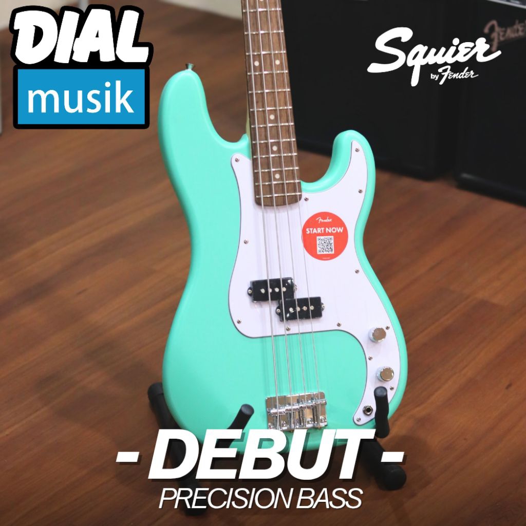 Squier Debut Series Precision Bass Electric Bass Seafoam Green - Bass Elektrik Squier Original / SFG