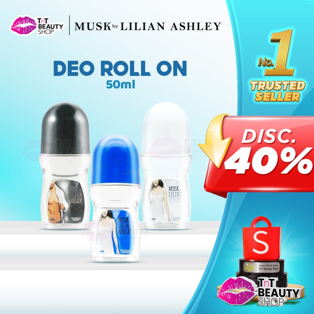 Musk by Lilian Ashley Deodoran Roll On Pria - Wanita 50 ml - Unisex | TnT Beauty Shop