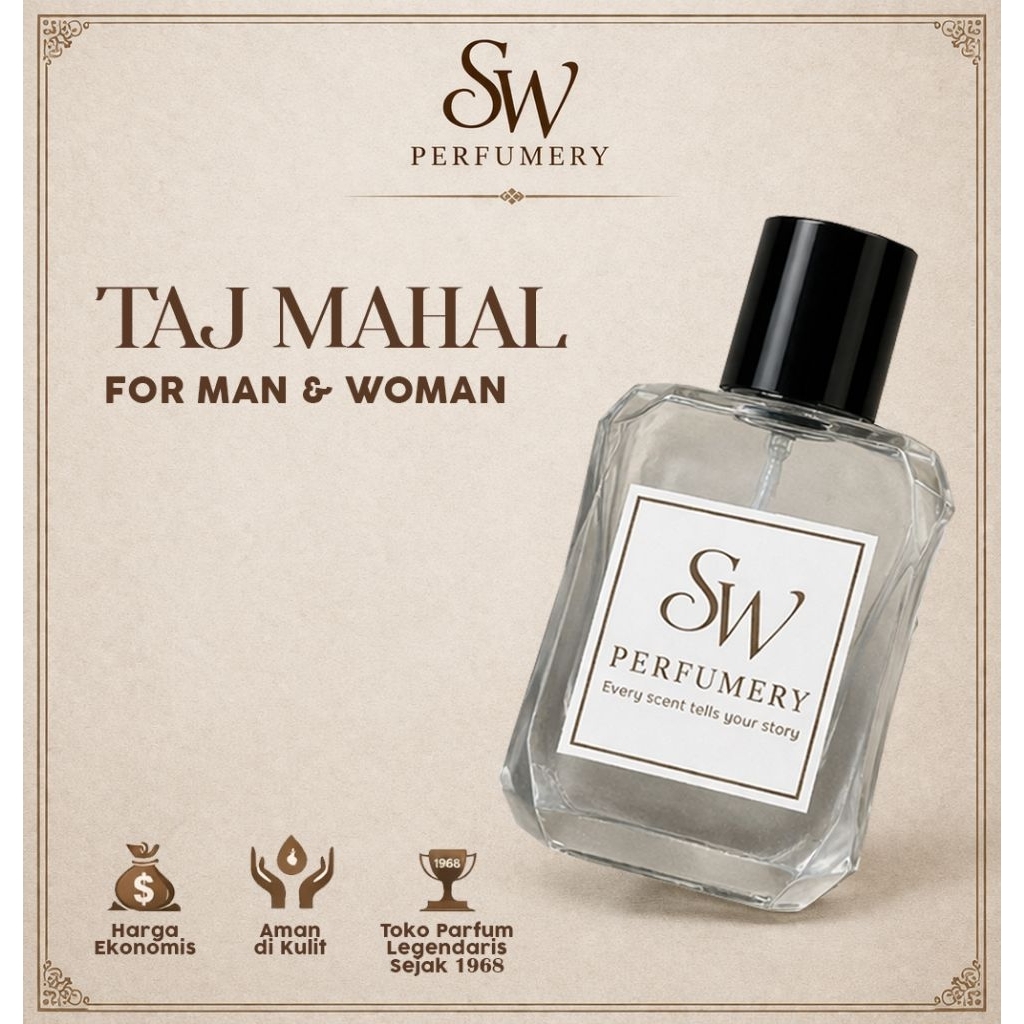 Parfum Unisex Taj Mahal Parfume Pria & Wanita -Sari Wangi Parfum Tahan Lama 24 Jam