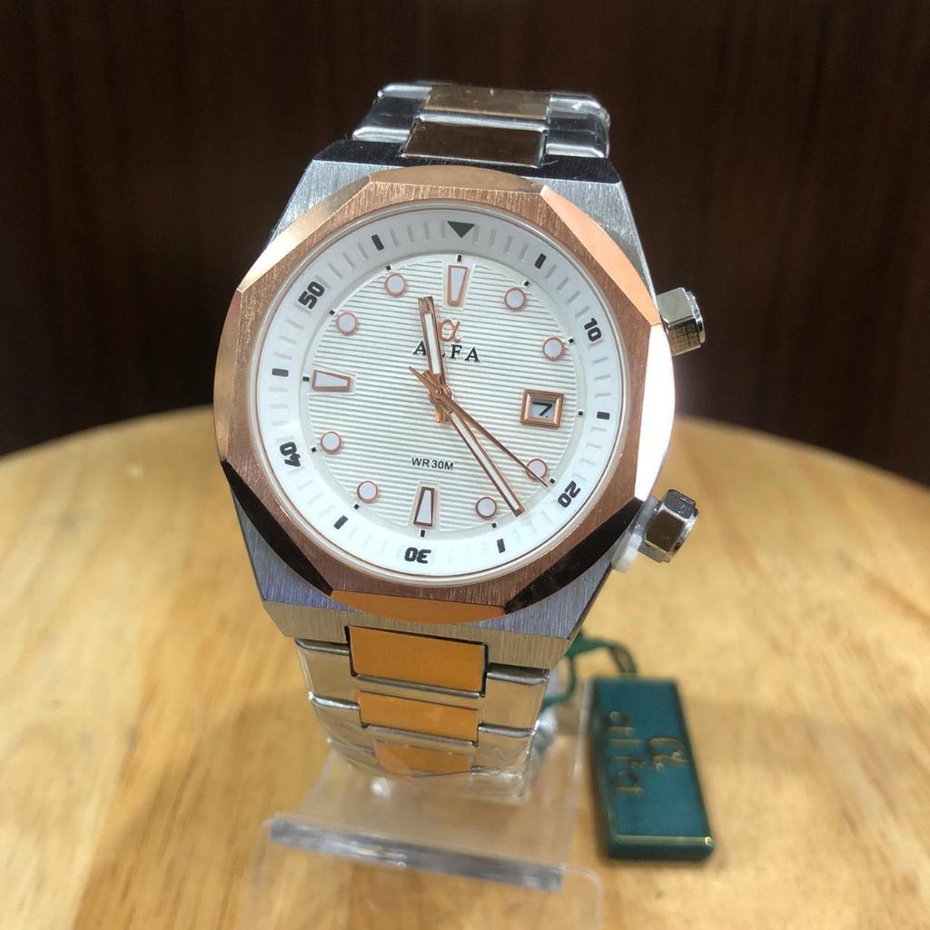 Jam Tangan Pria ALFA Rantai Besi Original