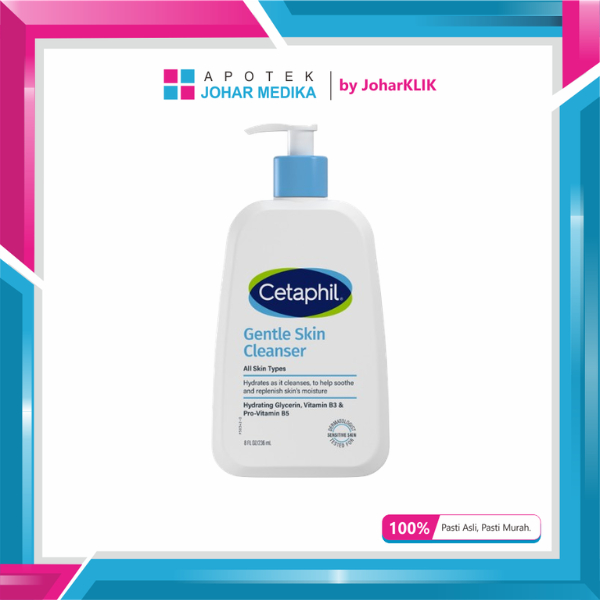 CETAPHIL GENTLE SKIN CLEANSER 1000ML | Pembersih Wajah Untuk Segala Jenis Kulit dengan Niacinamide, 