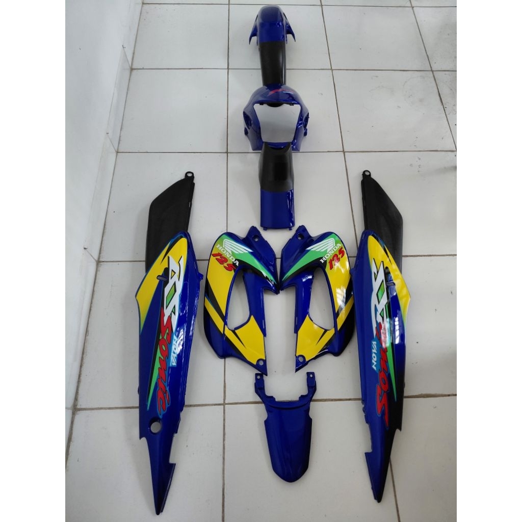 BODY SET HONDA NOVA SONIC 125 OLD BIRU