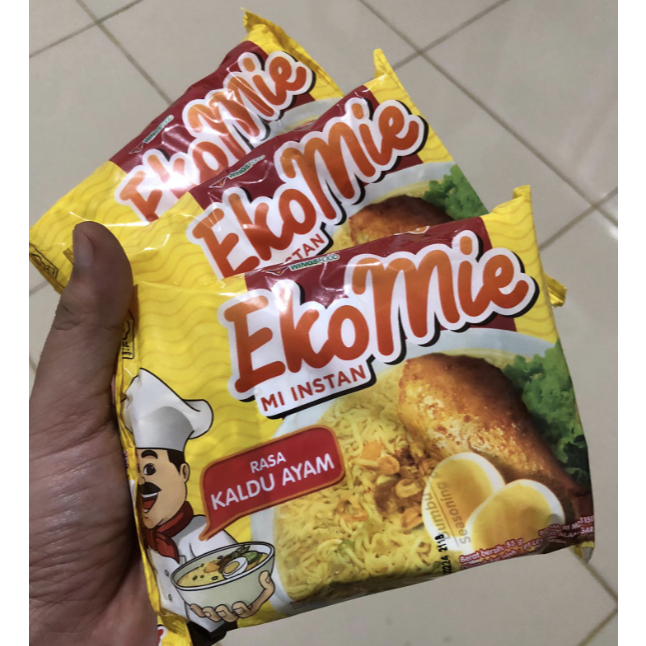 (20 BKS) Eko Mie Rasa Kaldu Ayam 60 gr - Mie Instan Eko Mie Kaldu Ayam
