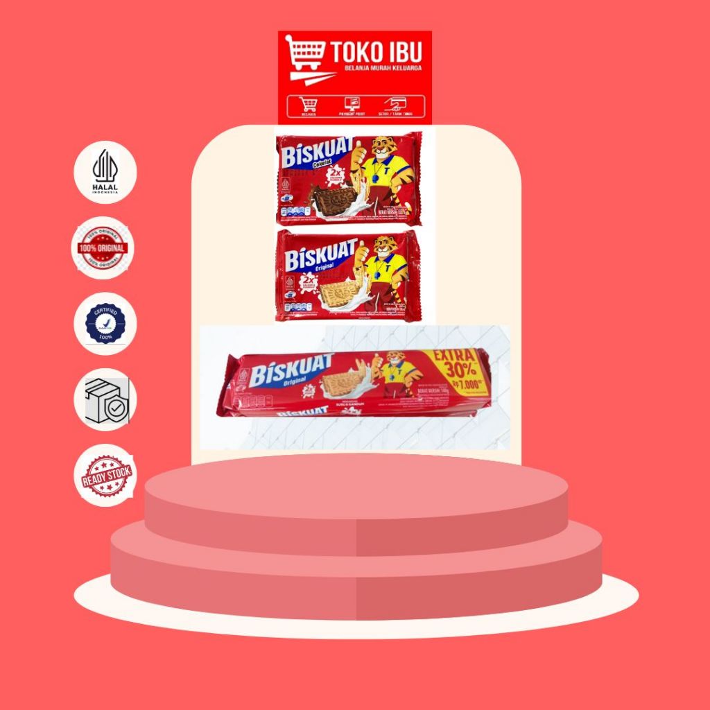 Biskuit Biskuat Rasa Original dan Coklat Cocok Untuk Camilan Anak