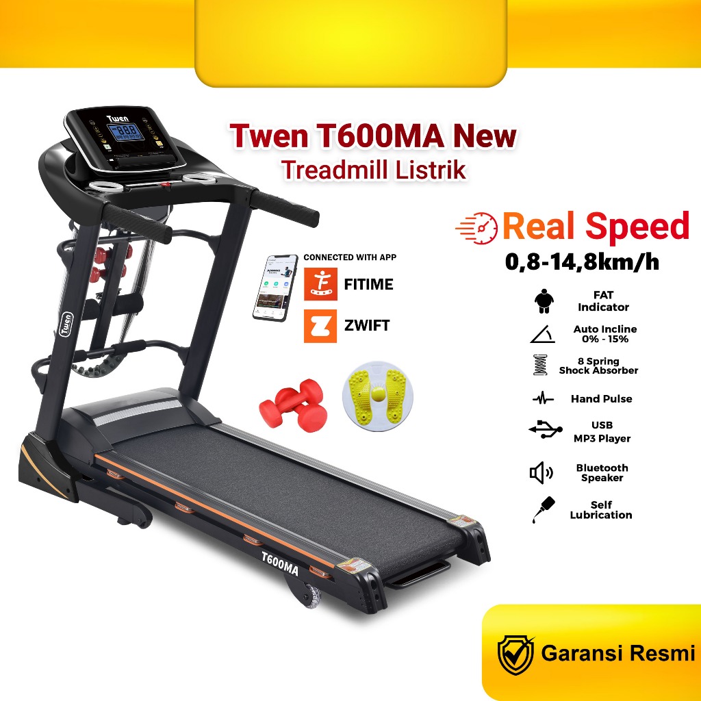TWEN T600MA series Treadmill Portable / Treadmill Electric Low Watt / Treadmill Elektrik Alat Olahra