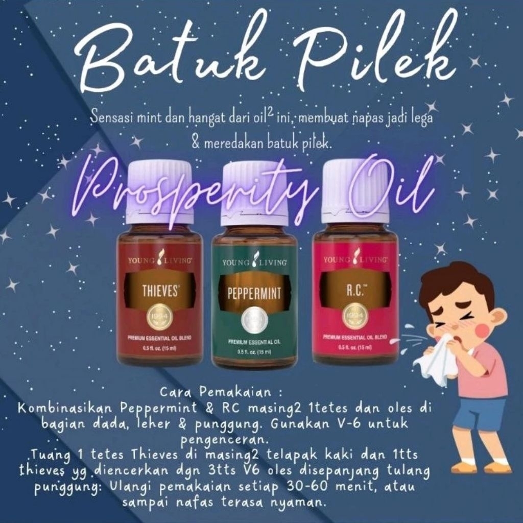 Ready Stock YLEO Batuk Pilek Bapil Thieves Peppermint RC @5ml atau 15ml