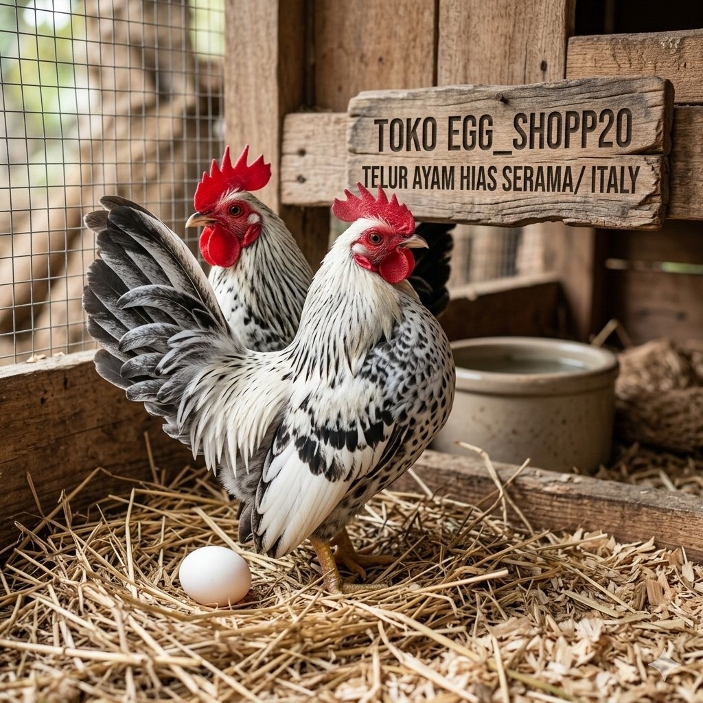 Telur Tetas Ayam Hias Serama /ayam Kate Batik Itali asli Egg_shopp20