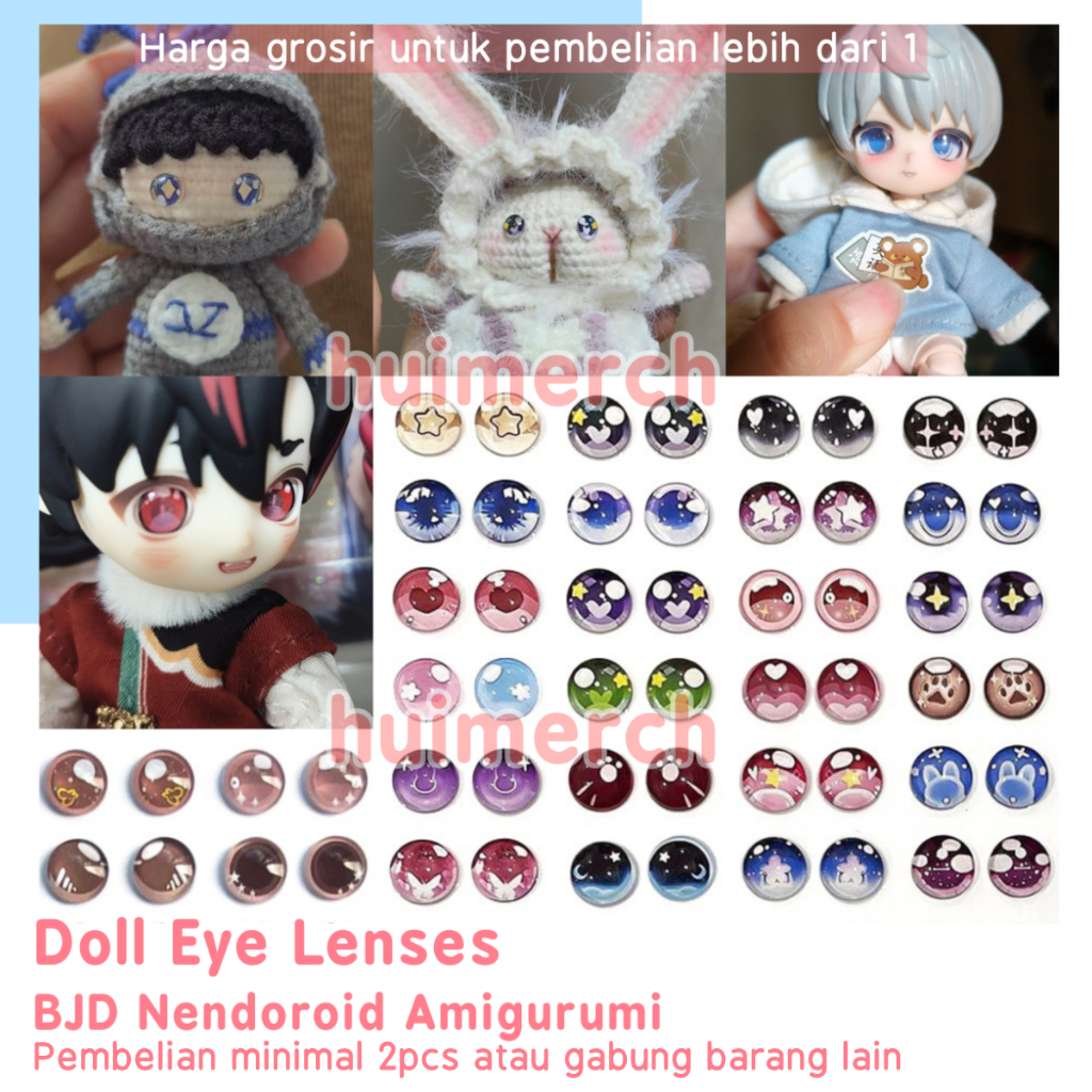 Doll Eye Lenses Mata BJD Glass Eyes Nendoroid Customizable Faceplate Cabochon Ball Jointed YMY22 OB2