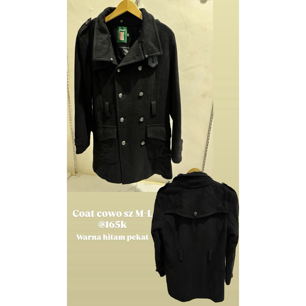 Coat pria / mantel pria musim semi / musim dingin / musim gugur