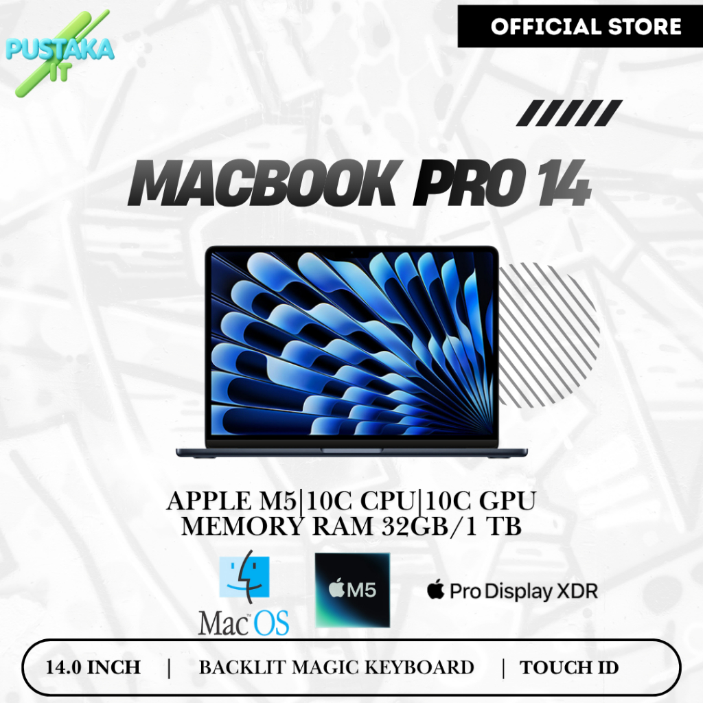 IBOX APPLE MACBOOK PRO 14 M5 10C GPU 32GB 1TB 10C CPU 14.0