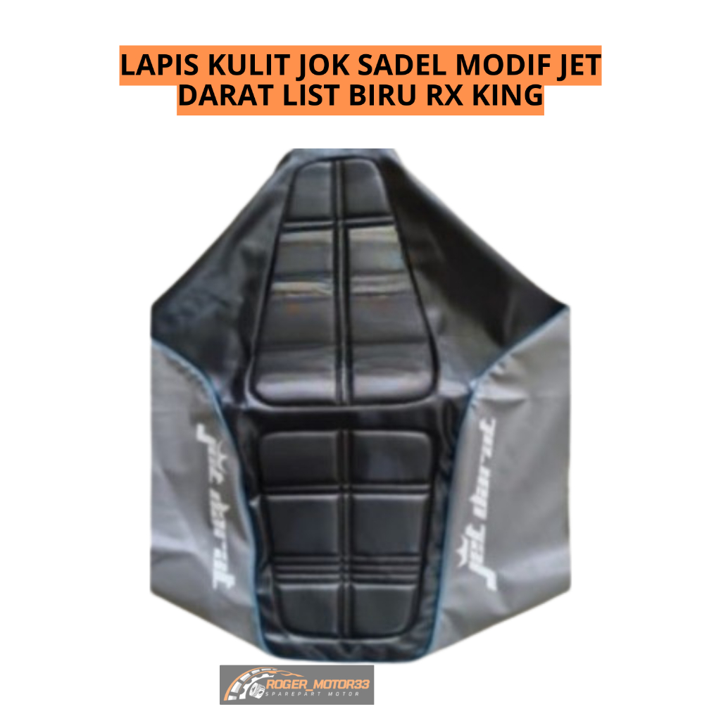 LAPIS KULIT JOK SADEL MODIF JET DARAT LIST BIRU RX KING