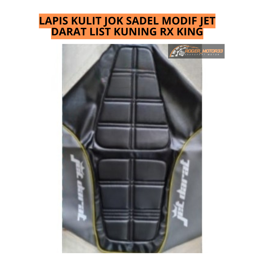 LAPIS KULIT JOK SADEL MODIF JET DARAT LIST KUNING RX KING
