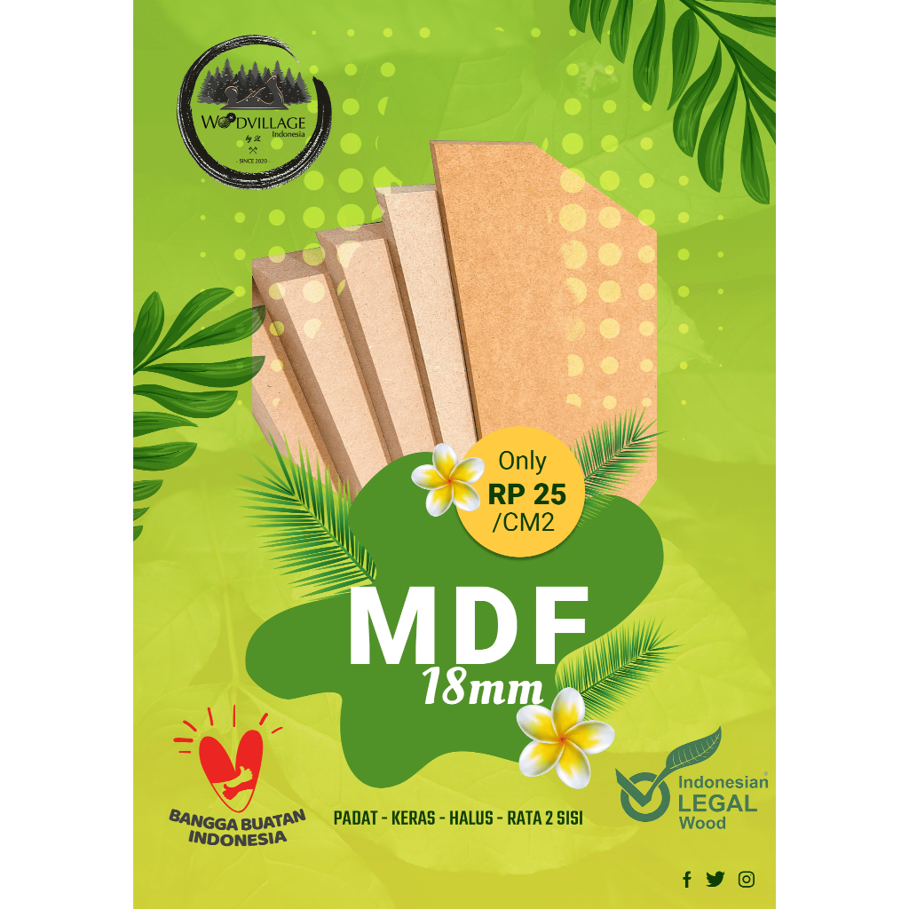 CUSTOM POTONG MDF BOARD 18MM 18 MM