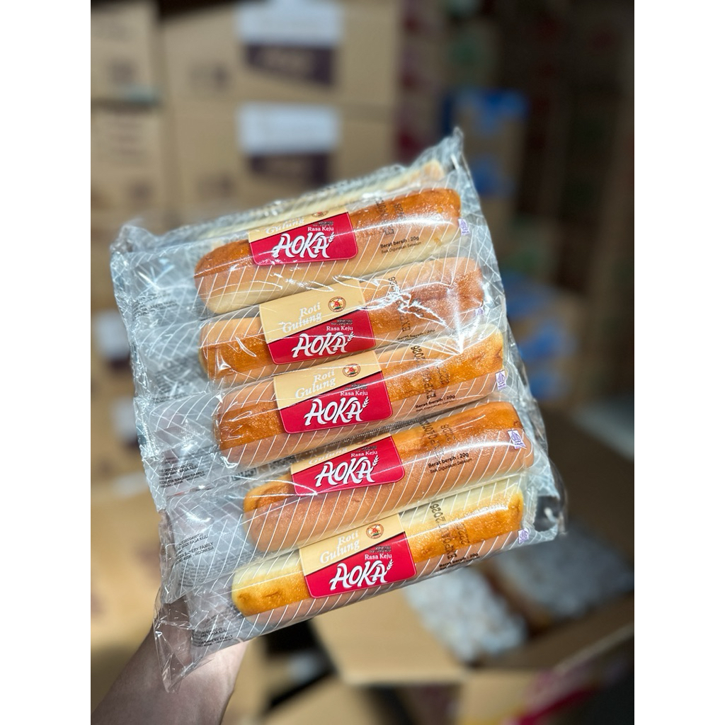 AOKA ROTI GULUNG ISI 120PCS RASA CHOCO, KEJU, KELAPA, PANDAN Murah Kenyang Gurih Manis