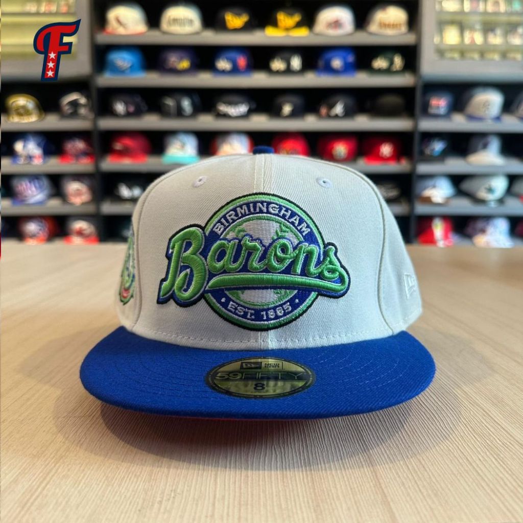 Topi New Era Birmingham Barons Southern League Patch 59FIFTY Baseball Fitted Hat Original
