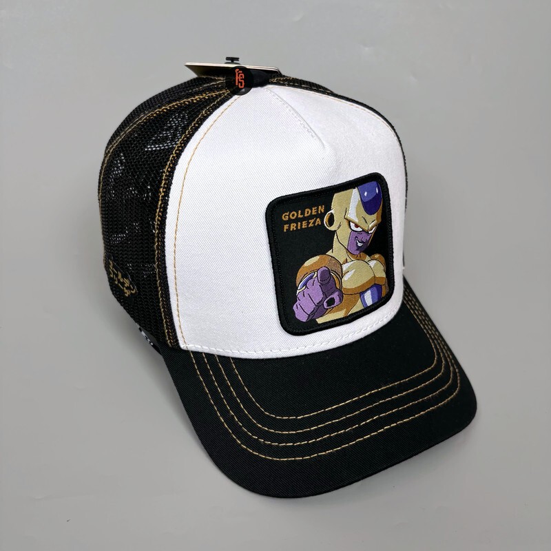 TOPI ORIGINAL CAPSLAB TRUCKER GOLDEN FRIEZA BLACK WHITE