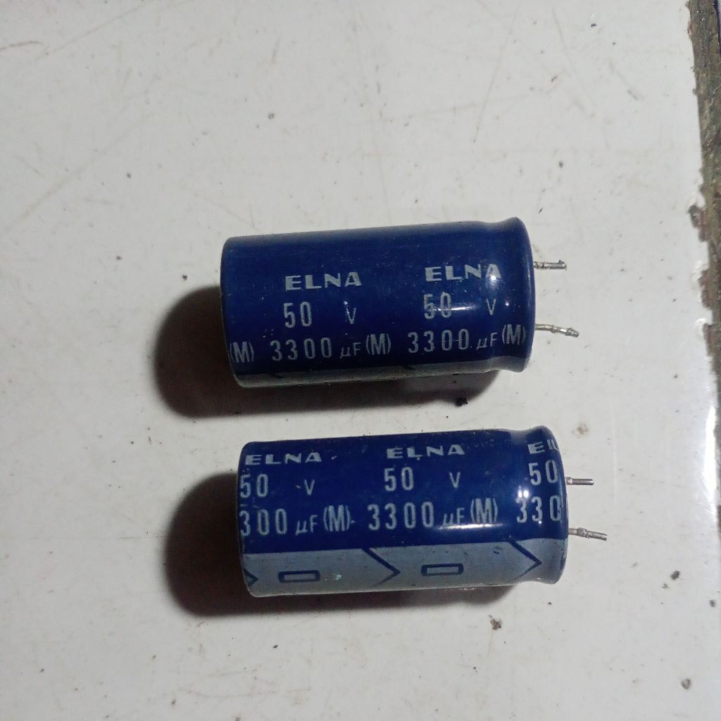 elco Elna 3300 uf 50v ORI cabutan di jual per pasang 2 biji