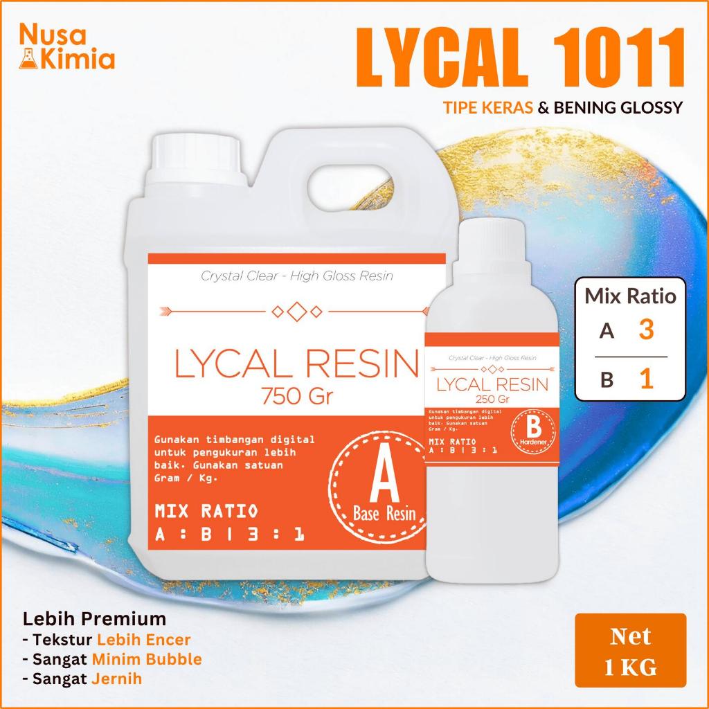 Resin Lycal 1011 1 KG - Hasil Keras, Sangat Minim Bubble dan Super Bening