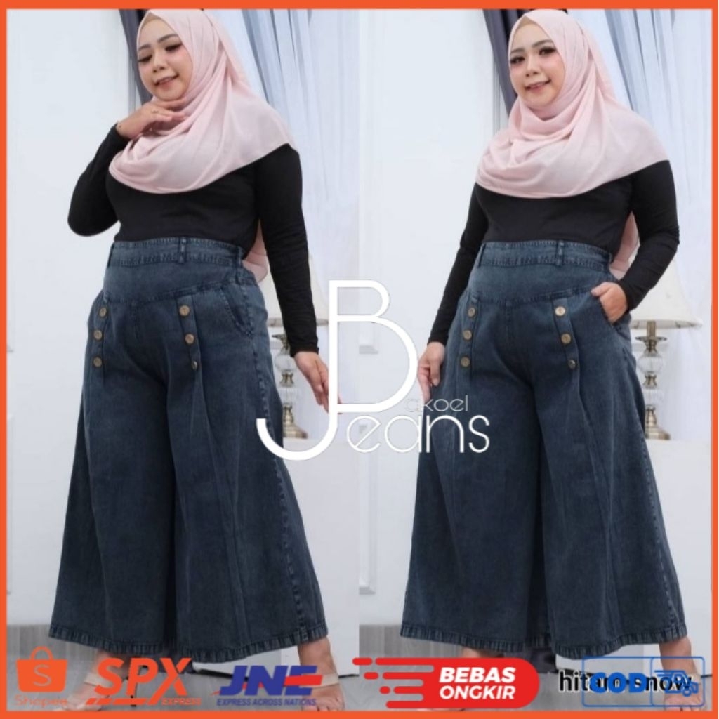 Kulot Jeans Payung Premium Variasi Kancing