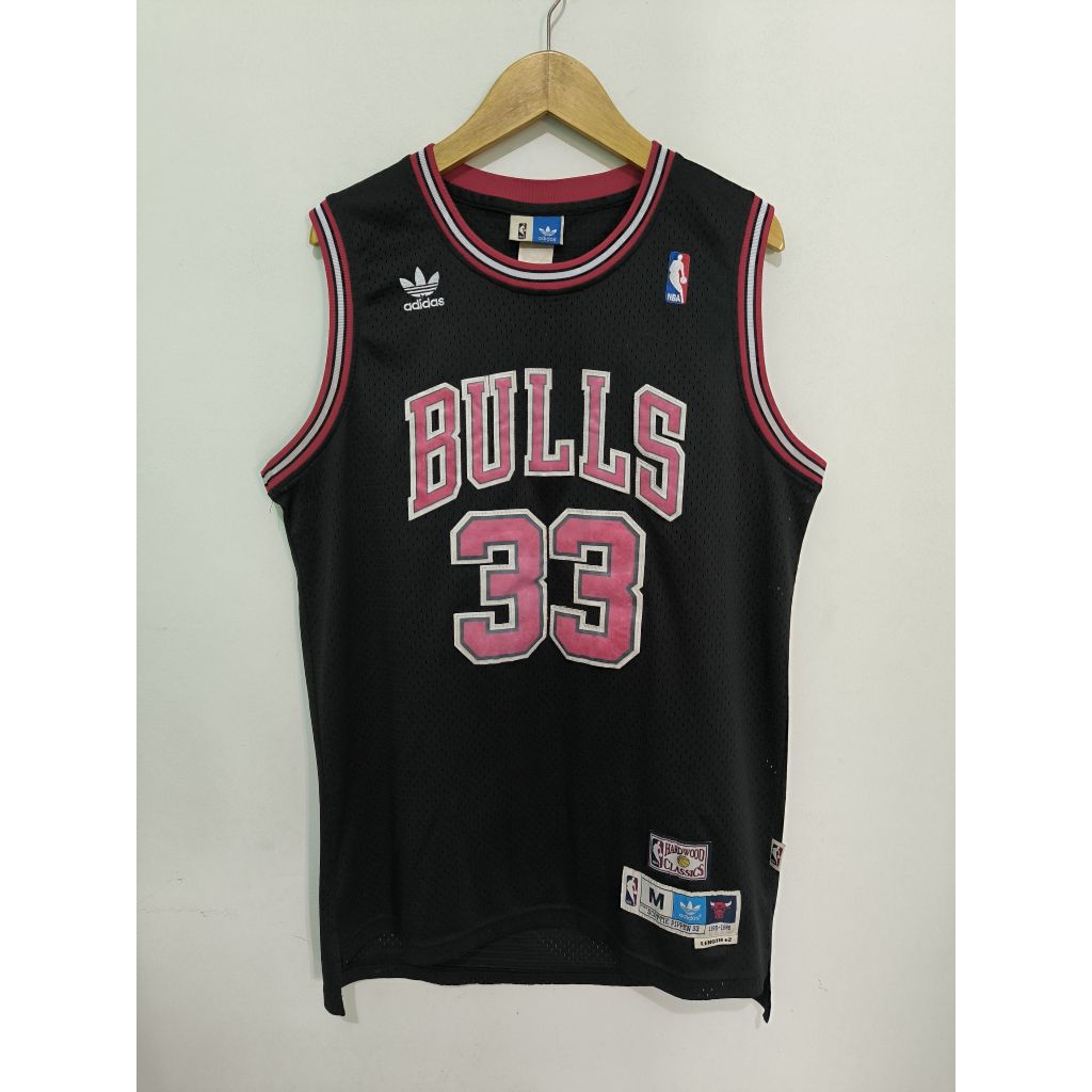Jersey NBA Basketball Vintage Chicago Bulls Retro Jersey Pippen Adidas Hardwood Classsics XL