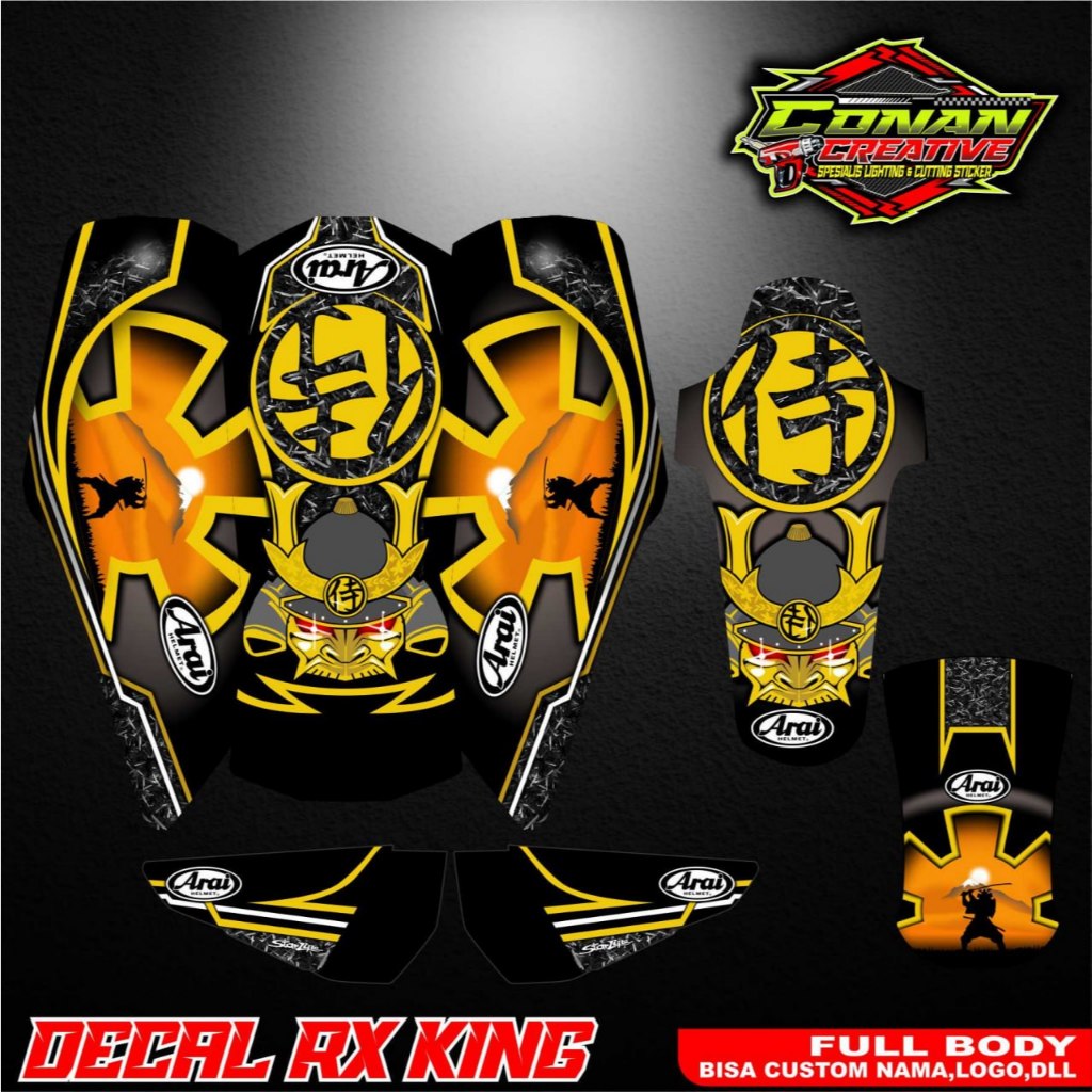 STIKER DECAL RX KING FULL BODY Motif arai airbrush