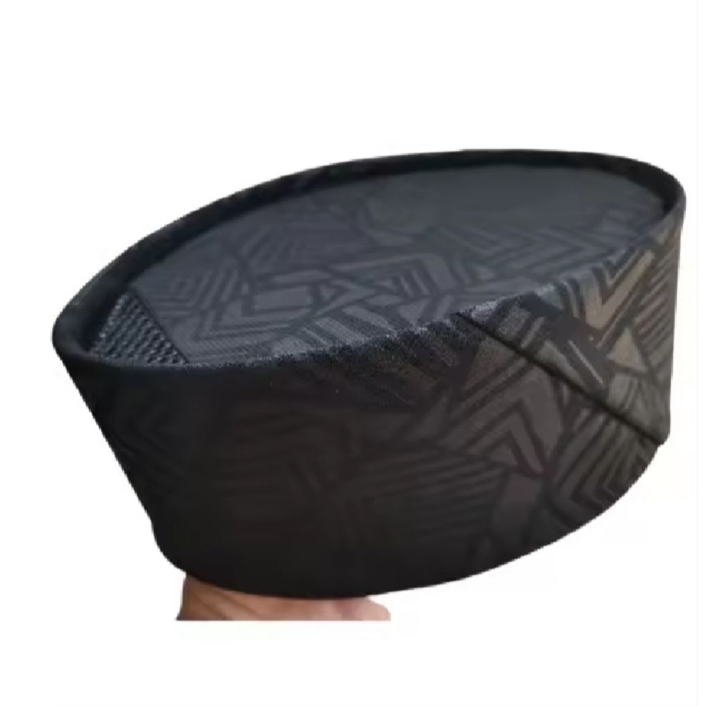peci embos hitam berkualitas