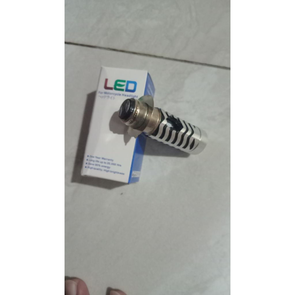 Lampu LED H6 Laser Motor Matic Bebek, AC/DC, 15 Watt