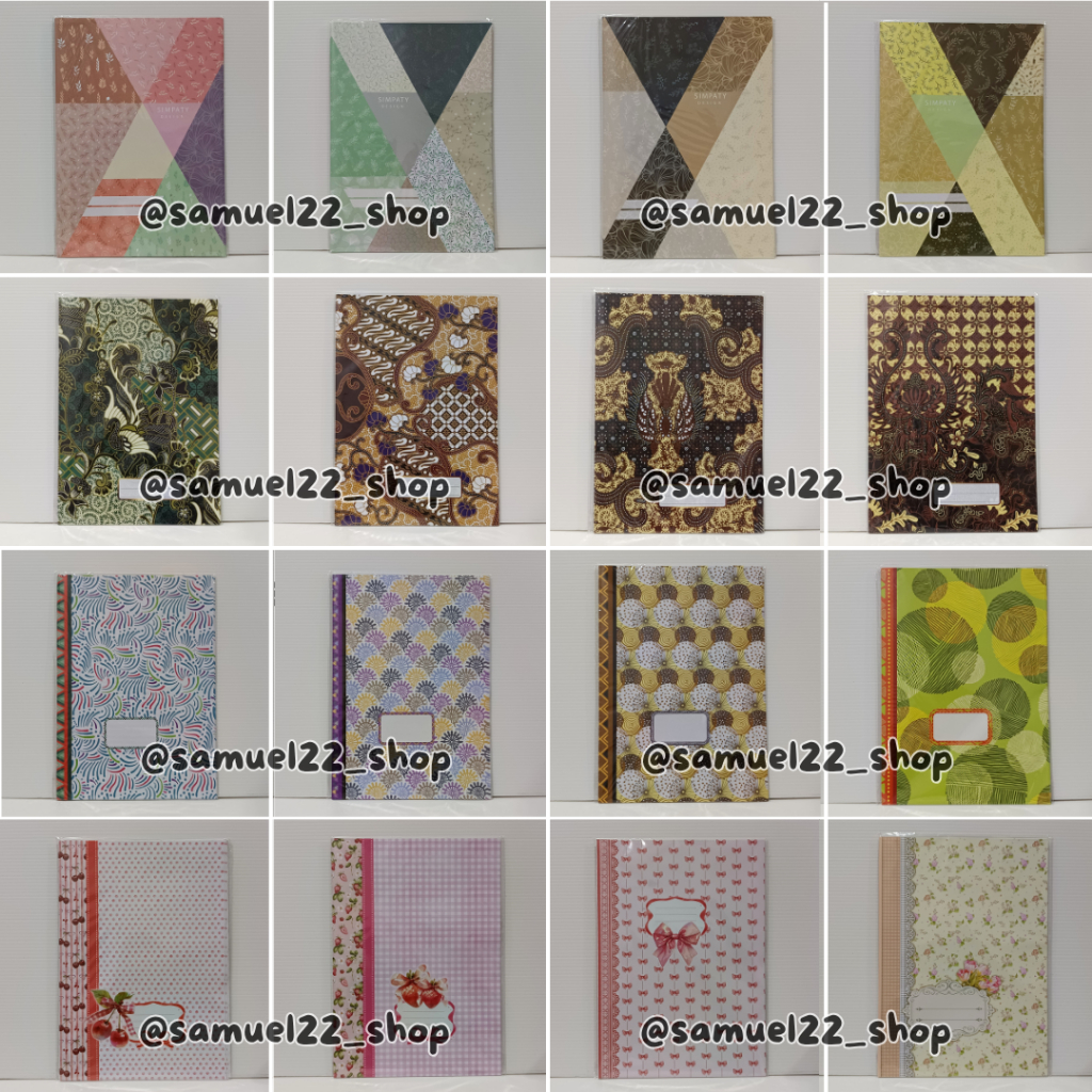 Sampul Buku Boxy / Big Boss / B5  SIMPATY Batik / Ornament / Pattern Isi 20