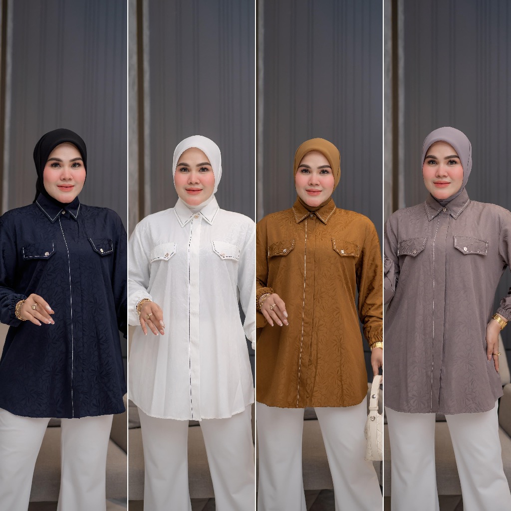 Atasan Rubama / Kemeja Rubama / Kemeja Katun Jaquard / Atasan Busui / Rubama Original