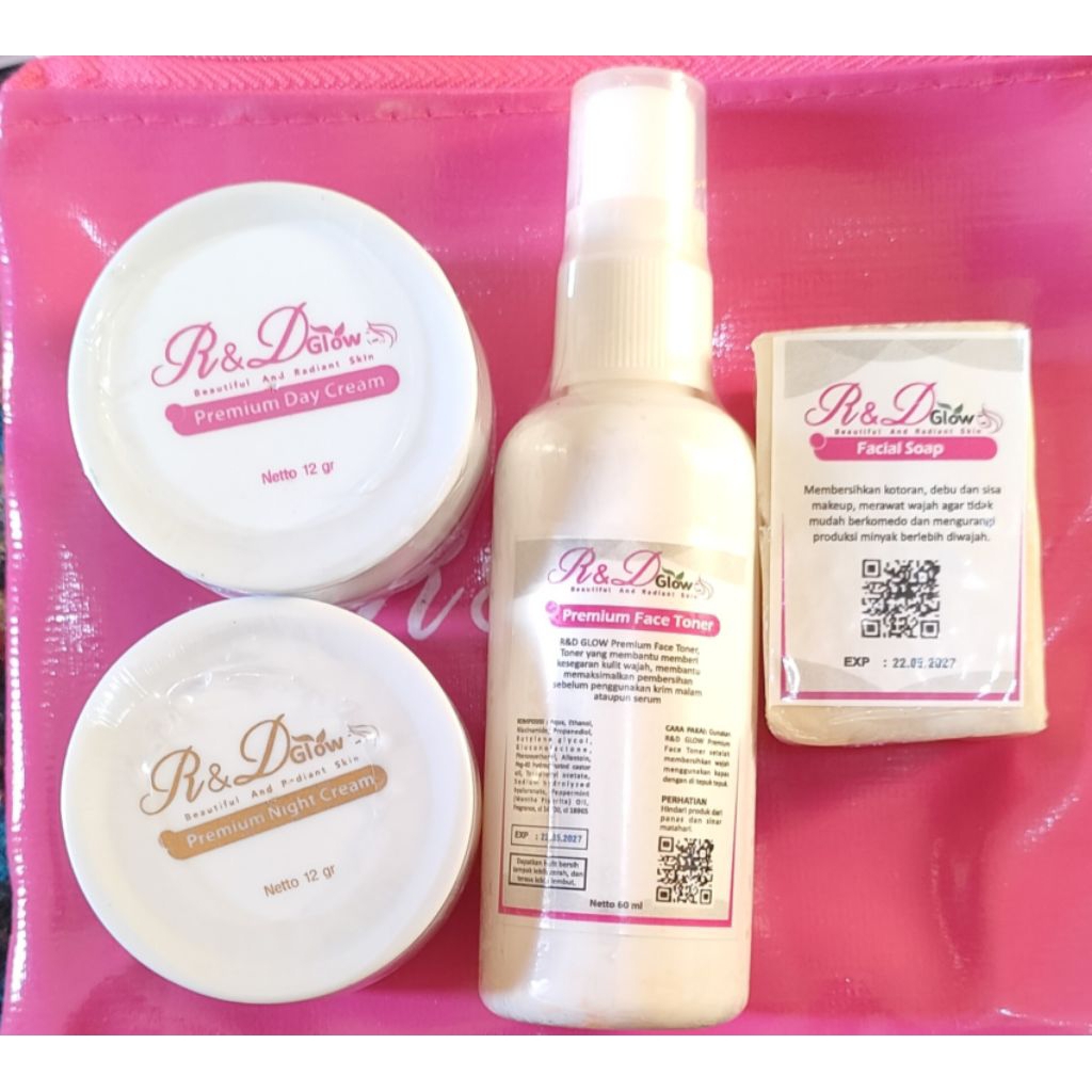 Perawatan wajah R&D glow paket skincare