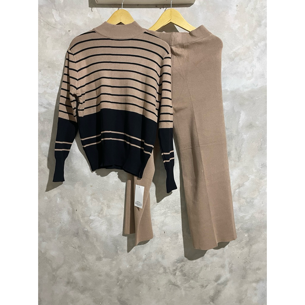 setelan rajut pinkdose / setelan rajut premium / setelan rajut / setelan rajut salur / setelan rajut