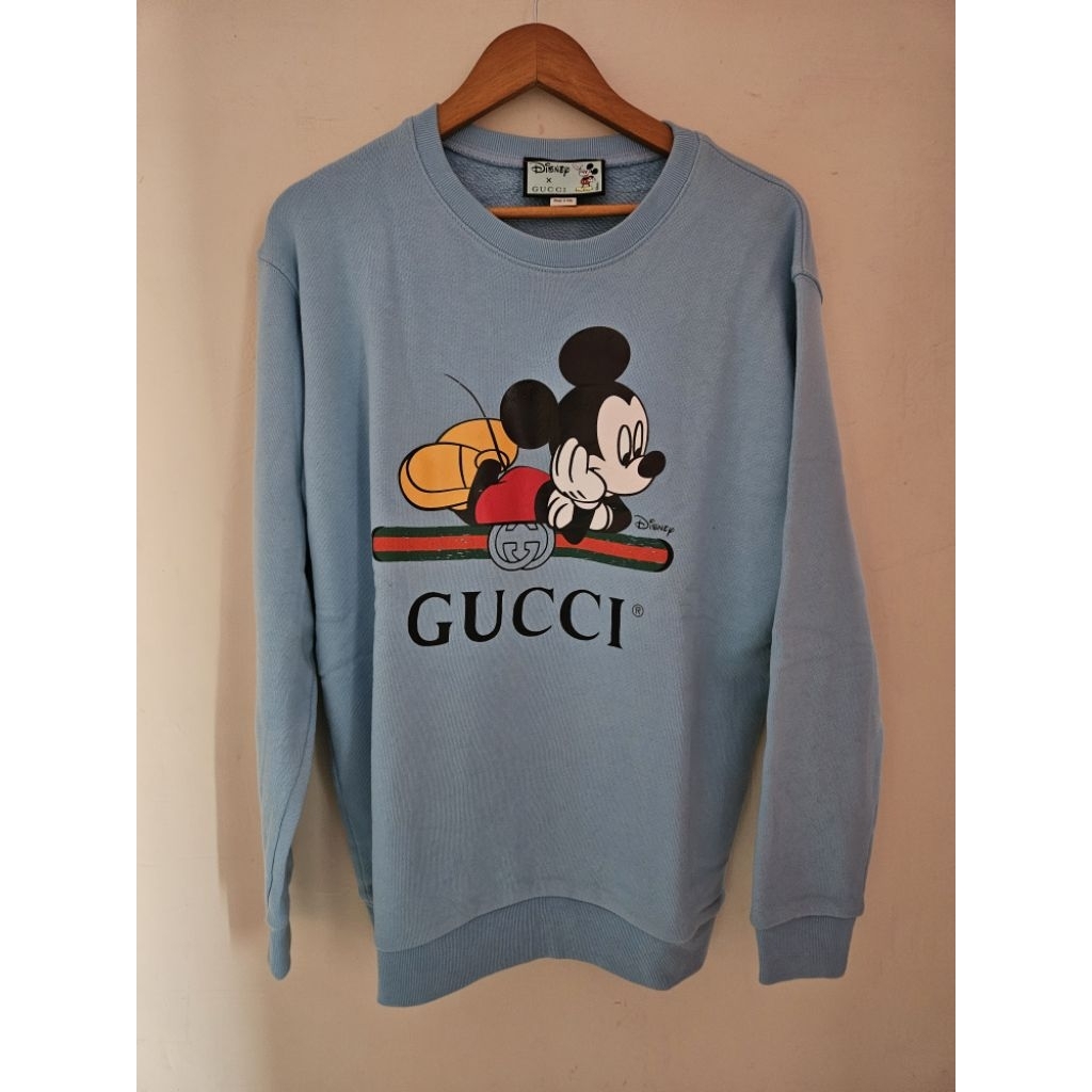 CREWNECK GUCCI X DISNEY BIRU SECOND ORIGINAL