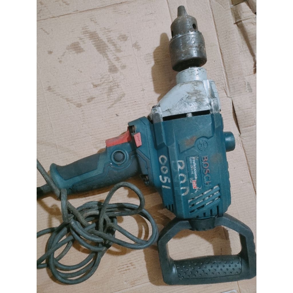 second bor besi Bosch 16mm GBM1600 RE bor beton/mixer dua arah kondisi normal semua siap pakai kerja