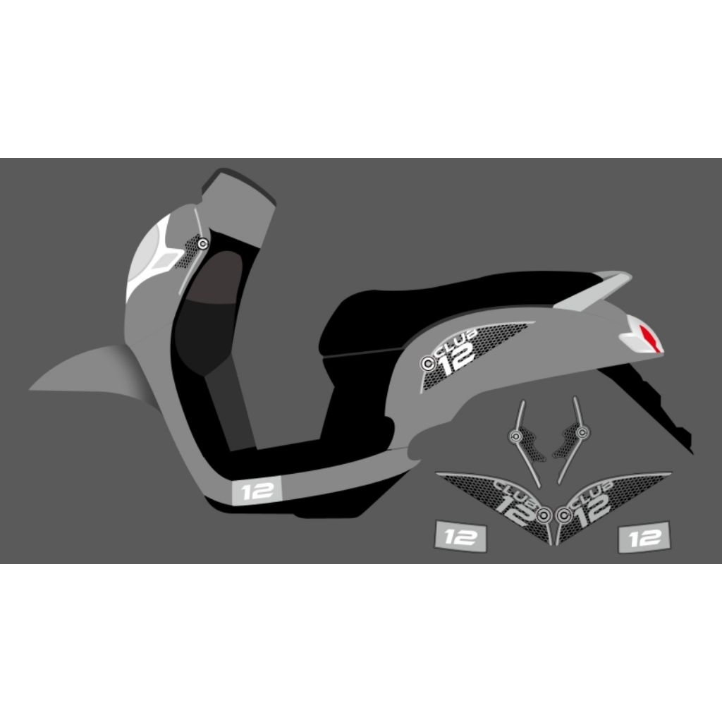 STRIPING STICKER NON TRANSPARAN SCOOPY NEW 2017-2020 DESIGN ORIGINAL