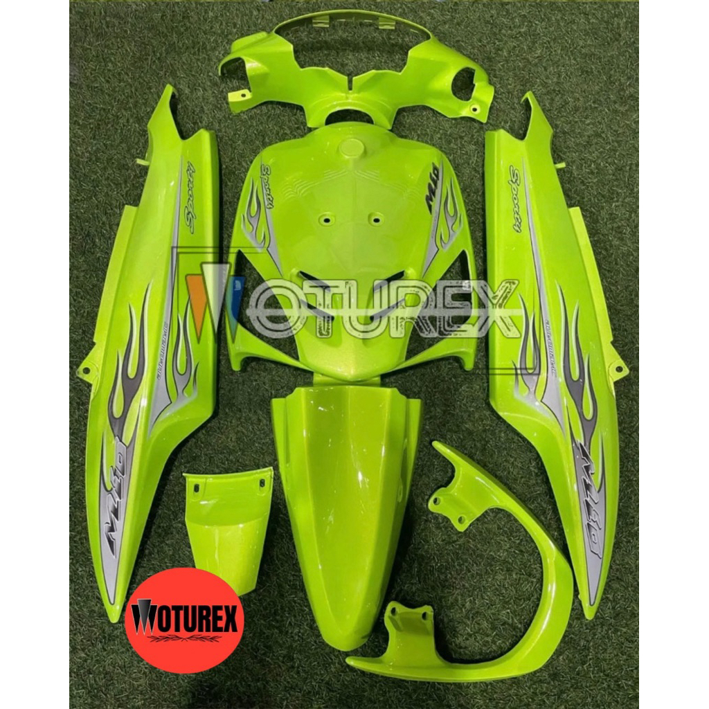 full body halus mio sporty hijau stabilo xiralic gold