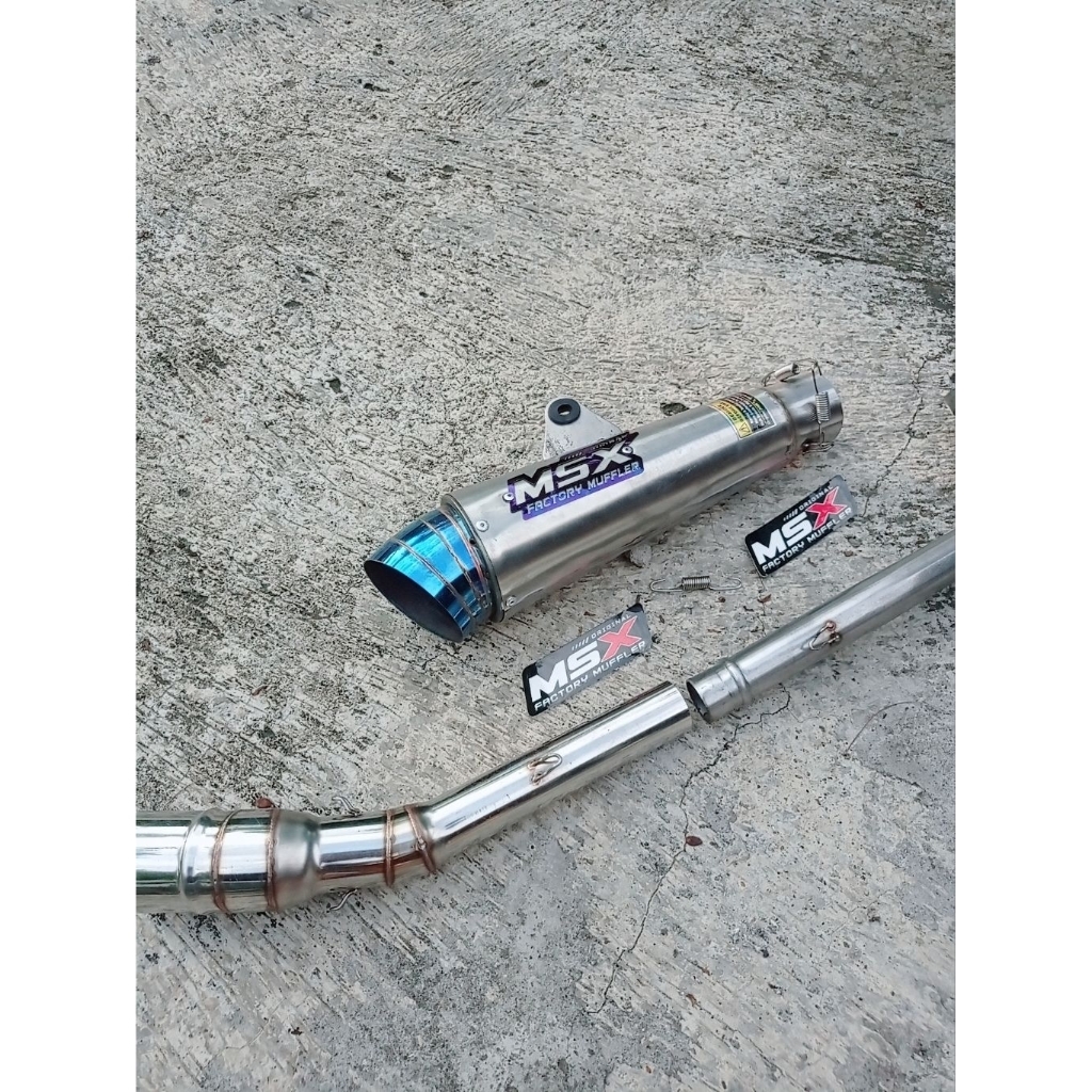 knalpot original msx ujung blue dpj pnp Supra kharisma blade Revo smash shogun Jupiter Vega grand dl