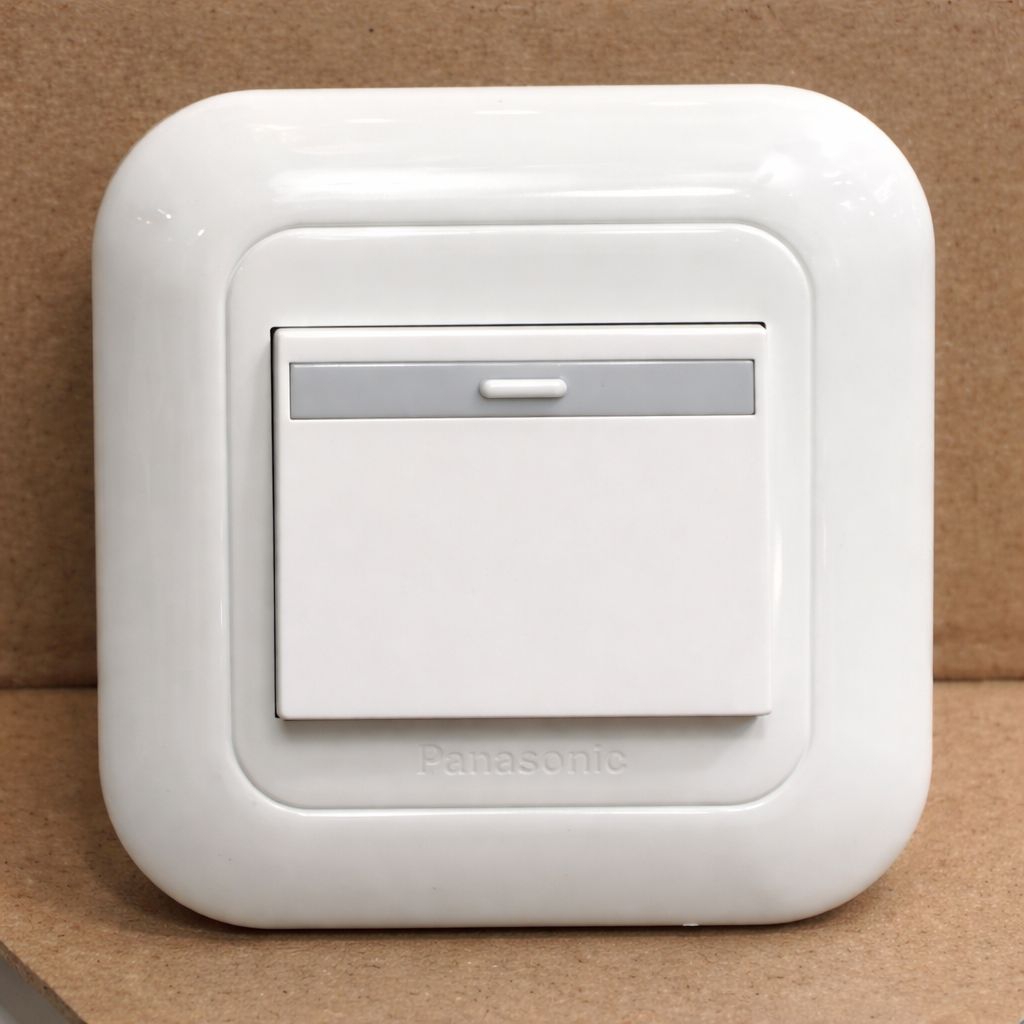 Saklar Lampu Panasonic Putih Original | Switch Dinding 1 Gang Minimalis | Saklar Listrik Rumah Berku
