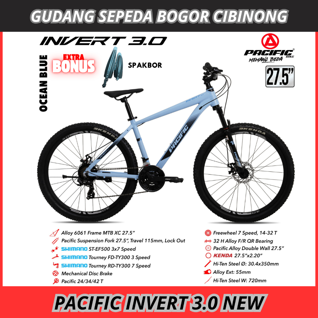Sepeda Gunung MTB 27,5 PACIFIC INVERT 3.0 ALLOY